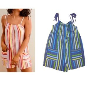 Aerie Multicolored Striped Romper